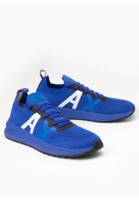 Armani Exchange - Sneakersy męskie ARMANI EXCHANGE XUX171 XV662 S567. Okazja: na co dzień, na spacer, do pracy. Kolor: niebieski. Sport: turystyka piesza #1