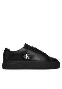 Calvin Klein Sneakersy Basket Cupsole Laceup Lth Ml YW0YW01945 Czarny. Kolor: czarny. Materiał: skóra