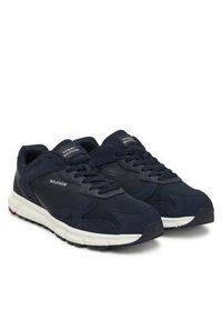 TOMMY HILFIGER - Tommy Hilfiger Sneakersy Outdoor Runner Mix FM0FM05574 Granatowy. Kolor: niebieski. Materiał: zamsz, skóra. Sport: outdoor #6