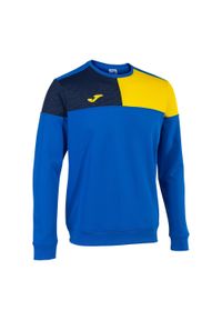 Bluza Joma Crew V. Kolor: żółty, niebieski, wielokolorowy. Materiał: jersey, materiał. Wzór: kolorowy, paski. Sport: piłka nożna #1