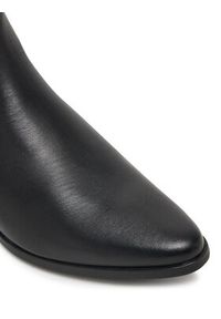 TOMMY HILFIGER - Tommy Hilfiger Botki Th Leather Pointy Zip Bootie FW0FW08980 Czarny. Kolor: czarny. Materiał: skóra #4