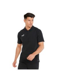 Podkoszulek Puma Teamfinal Casuals Polo, Mężczyźni. Typ kołnierza: polo. Kolor: czarny. Materiał: materiał, bawełna