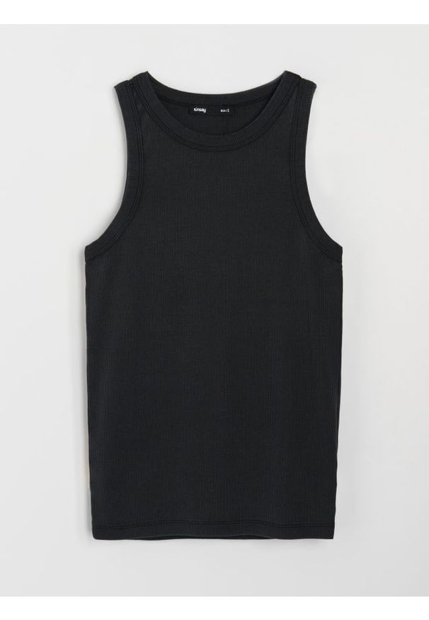 Sinsay - Tank top - czarny. Kolor: czarny