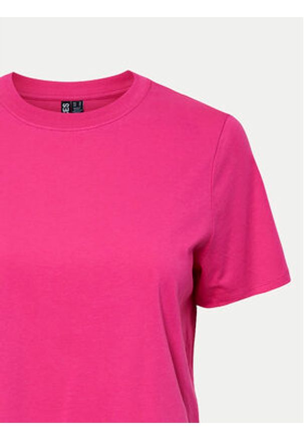 Pieces T-Shirt Ria 17140802 Różowy Regular Fit. Kolor: różowy. Materiał: bawełna