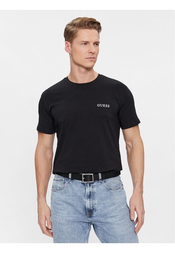 Guess T-Shirt Joe U4RM01 K6YW0 Czarny Regular Fit. Kolor: czarny. Materiał: bawełna