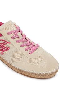 TOMMY HILFIGER - Tommy Hilfiger Espadryle Woven Logo Embroidery FW0FW09108 Beżowy. Kolor: beżowy. Materiał: materiał #4