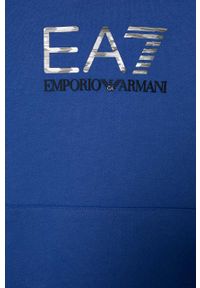 EA7 Emporio Armani dres bawełniany dziecięcy kolor niebieski. Okazja: na co dzień. Kolor: niebieski. Materiał: bawełna, dresówka. Długość: długie. Styl: casual #4