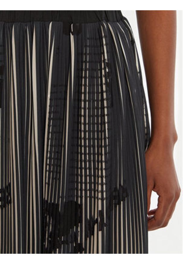 Desigual Spódnica plisowana Newspapers 25WWFW09 Czarny Regular Fit. Kolor: czarny. Materiał: syntetyk