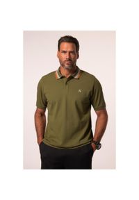 JAY-PI - Męska Koszulka polo FLEXNAMIC® outdoor rękaw 1/2 do roz. 7XL. Typ kołnierza: polo. Kolekcja: plus size. Kolor: zielony. Materiał: elastan, bawełna, materiał #1