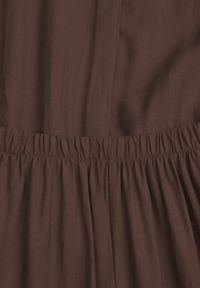 Born2be - Ciemnobeżowy Wiskozowy Komplet Spodnie i Bluzka Koszulowa z Wiązaniem w Talii Irinryss. Kolor: beżowy. Materiał: wiskoza #2