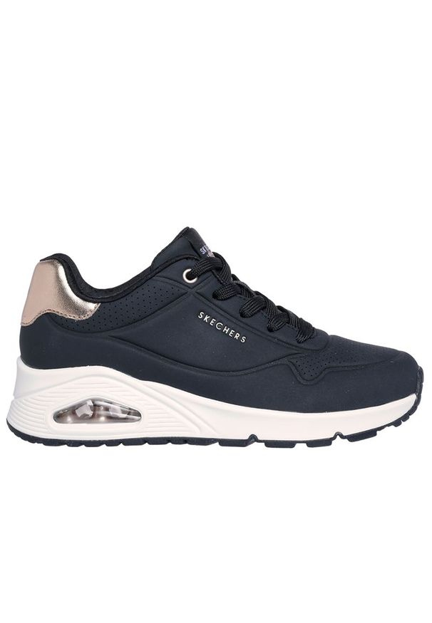 skechers - Buty damskie Skechers Uno Golden Air 177094BLK - czarne. Okazja: na co dzień. Zapięcie: sznurówki. Kolor: czarny. Materiał: guma, syntetyk, materiał. Szerokość cholewki: normalna. Model: Skechers Sport