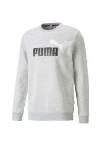 Bluza sportowa męska Puma ESS+ 2 Col Big Logo Crew FL. Kolor: szary