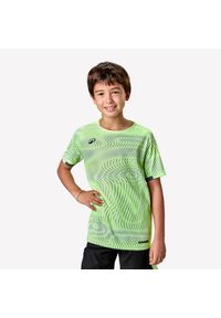 KIPSTA - Koszulka piłkarska dla dzieci Kipsta Viralto Wave. Kolor: żółty, zielony, szary, wielokolorowy. Materiał: tkanina, poliester, materiał. Sport: piłka nożna #1
