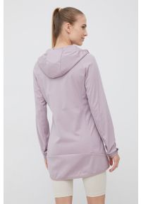 4f - 4F kurtka outdoorowa kolor fioletowy przejściowa. Kolor: fioletowy. Materiał: materiał. Długość rękawa: raglanowy rękaw. Długość: krótkie