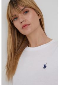 Polo Ralph Lauren longsleeve bawełniany kolor biały. Okazja: na co dzień. Typ kołnierza: polo. Kolor: biały. Materiał: bawełna. Długość rękawa: długi rękaw. Wzór: gładki. Styl: casual #4