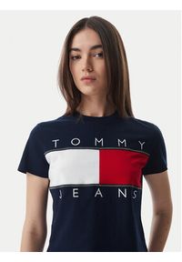 Tommy Jeans T-Shirt Flag DW0DW22818 Granatowy Regular Fit. Kolor: niebieski. Materiał: bawełna #5