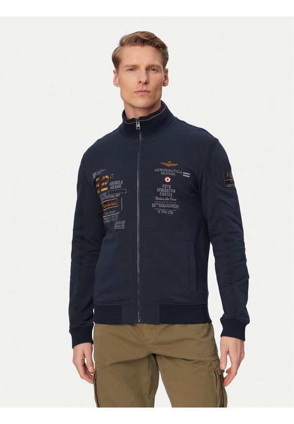 Aeronautica Militare Bluza 261FE2109UF00683 Granatowy Regular Fit. Kolor: niebieski. Materiał: bawełna