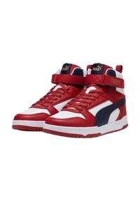 Puma - Męskie Skórzane Buty Treningowe RBD Game. Kolor: czerwony, brązowy, niebieski, wielokolorowy. Materiał: skóra. Sport: turystyka piesza