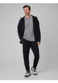 4f - 4F Spodnie treningowe szybkoschnące męskie - czarne S. Kolor: czarny. Materiał: skóra. Sport: fitness #1