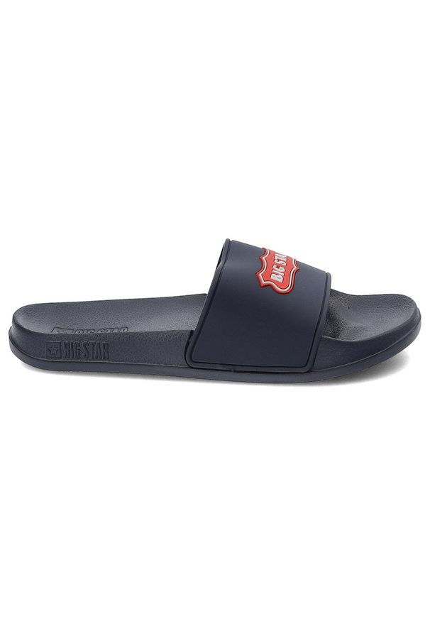 Big-Star - Granatowe Klapki Basenowe Big Star Unisex. Okazja: na plażę, na spacer, na co dzień. Kolor: niebieski. Sezon: lato. Styl: wakacyjny, sportowy, casual