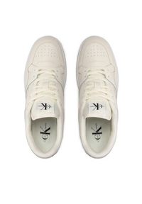 Calvin Klein Jeans Sneakersy Basket Cupsole Lacup Low YM0YM00497 Beżowy. Kolor: beżowy. Materiał: skóra