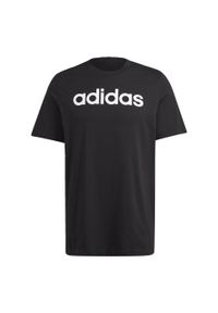Adidas - Essentials Single Jersey Linear Embroidered Logo Tee. Kolor: biały, zielony, wielokolorowy, brązowy. Materiał: jersey