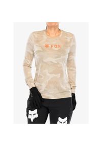 FOX - Bluza rowerowa damska Fox Ranger Tru Dri LS Jersey. Kolor: beżowy. Materiał: jersey