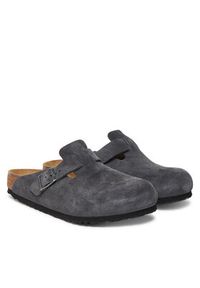 Birkenstock Klapki Boston 1031676 Szary. Kolor: szary. Materiał: zamsz, skóra #4