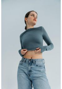 MOONHOLI - Longsleeve do jogi damski Moonholi Vogue z długim rękawem. Kolor: szary. Długość rękawa: długi rękaw. Długość: długie. Sport: joga i pilates