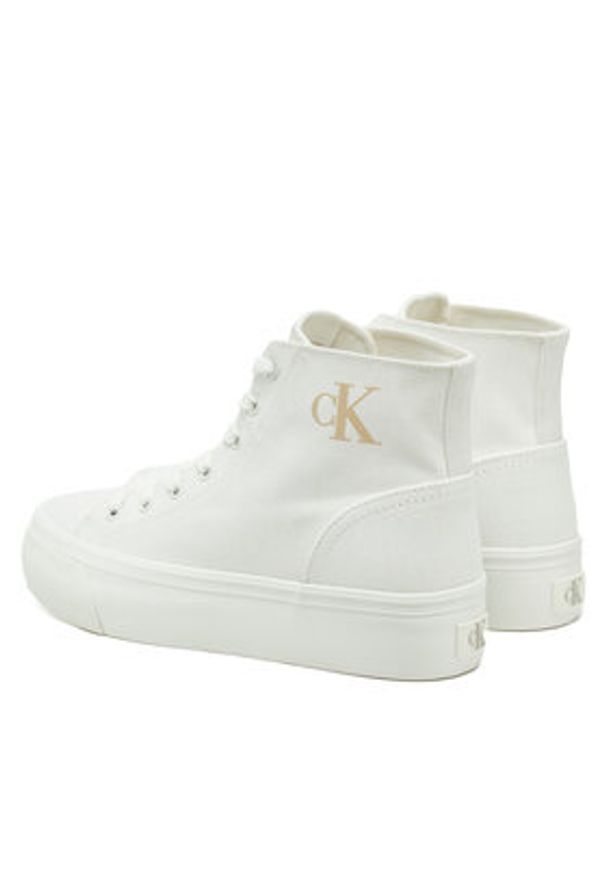 Calvin Klein Jeans Trampki YW0YW01764 Biały. Kolor: biały. Materiał: materiał