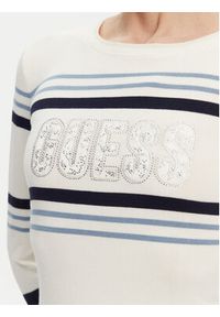 Guess Sweter W5GR18 Z2NQ2 Écru Slim Fit. Materiał: wiskoza #3
