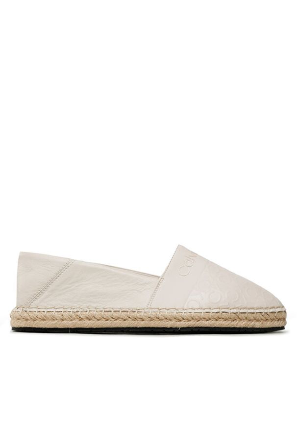 Calvin Klein Espadryle Mono HW0HW01456 Écru. Materiał: skóra