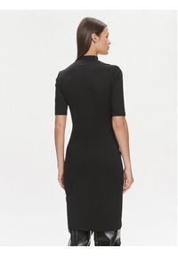 Calvin Klein Sukienka codzienna Stretch Jersey Asymmetric Dress K20K206498 Czarny Slim Fit. Okazja: na co dzień. Kolor: czarny. Materiał: syntetyk. Typ sukienki: proste. Styl: casual #5