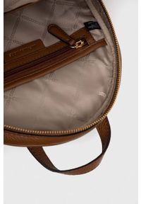 MICHAEL Michael Kors plecak skórzany damski kolor brązowy mały gładki. Kolor: brązowy. Materiał: skóra. Wzór: gładki #2