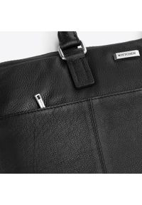 Wittchen - Męska torba na laptopa 15,6” skórzana z podwójnym obszyciem czarna. Kolor: czarny. Materiał: skóra. Wzór: haft. Styl: casual, elegancki #3