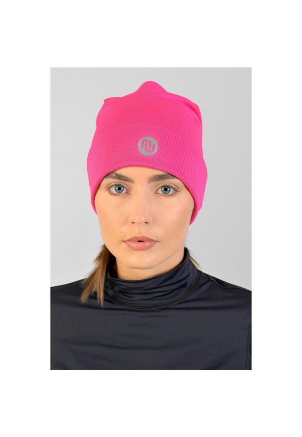 NESSI SPORTSWEAR - Czapka smerfetka termoaktywna dwustronna Unisex Nessi Sportswear. Kolor: różowy. Styl: sportowy