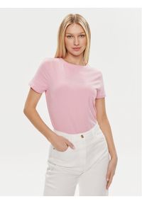 Guess T-Shirt Skylar V4GI09 J1314 Różowy Slim Fit. Kolor: różowy. Materiał: bawełna
