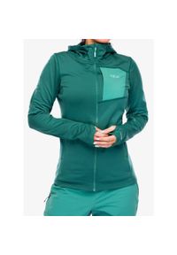 Bluza z kapturem damska Rab Superflux Hoody. Typ kołnierza: kaptur. Kolor: zielony