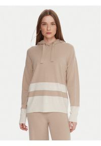 United Colors of Benetton - United Colors Of Benetton Sweter 102HE203V Beżowy Boxy Fit. Kolor: beżowy. Materiał: wiskoza