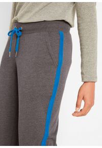 Spodnie sportowe, długie, Level 1 bonprix antracytowy melanż - niebieski polarny. Kolor: szary. Długość: długie. Wzór: melanż. Styl: sportowy #4