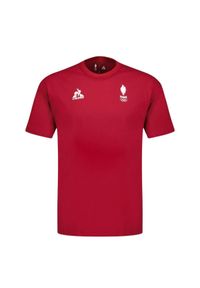 Koszulka Le Coq Sportif Paris 2024 N° 3. Kolor: czerwony, wielokolorowy, brązowy