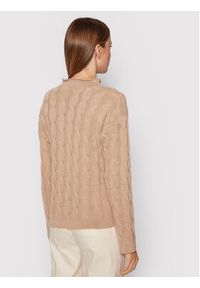 United Colors of Benetton - United Colors Of Benetton Sweter 1335D2467 Brązowy Regular Fit. Kolor: brązowy. Materiał: syntetyk #3