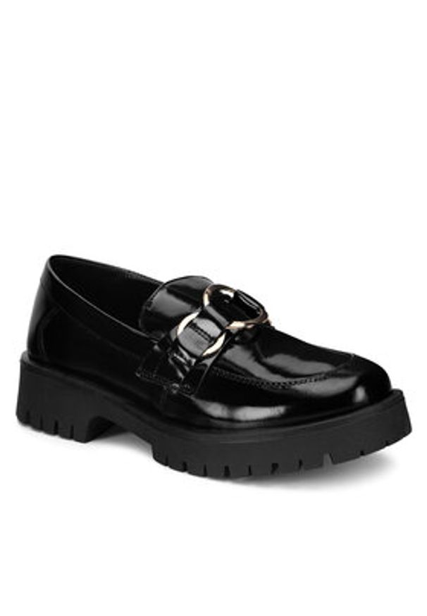 Sergio Bardi Loafersy ARC-E1091-01SB Czarny. Kolor: czarny. Materiał: lakier, skóra