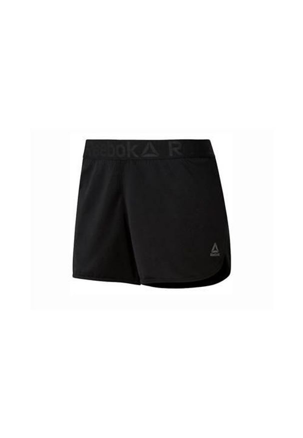 Spodnie treningowe damskie Reebok Wor Easy Short. Kolor: czarny. Materiał: dresówka. Długość: krótkie