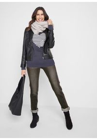 bonprix - Shirt bawełniany z długim rękawem i nadrukiem. Kolor: niebieski. Materiał: bawełna. Długość rękawa: długi rękaw. Długość: długie. Wzór: nadruk #3