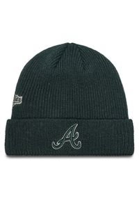 New Era Czapka Atlanta Braves World Series Patch Cuff Knit Beanie 60580730 Zielony. Kolor: zielony. Materiał: akryl, materiał