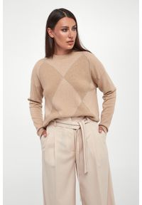 Sweter damski z jedwabiem i kaszmirem PESERICO. Materiał: jedwab, kaszmir