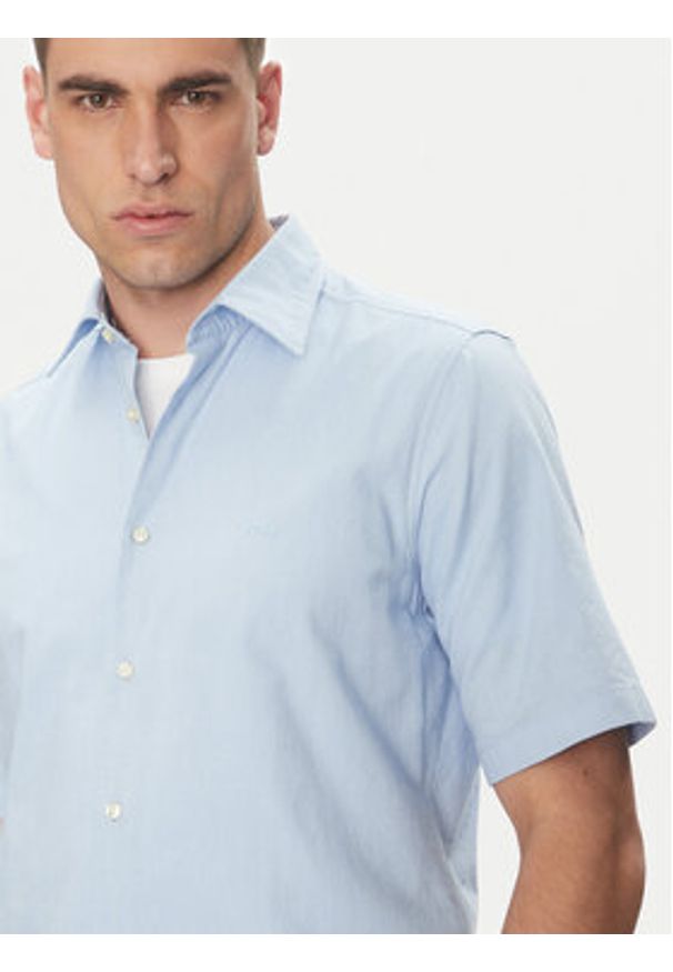BOSS Koszula Rash_2 50537332 Błękitny Regular Fit. Kolor: niebieski. Materiał: bawełna