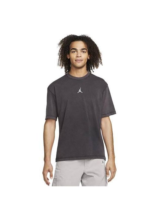 Koszulka treningowa męska Nike Air Jordan Drifit. Kolor: szary. Długość rękawa: krótki rękaw. Długość: krótkie. Sport: bieganie