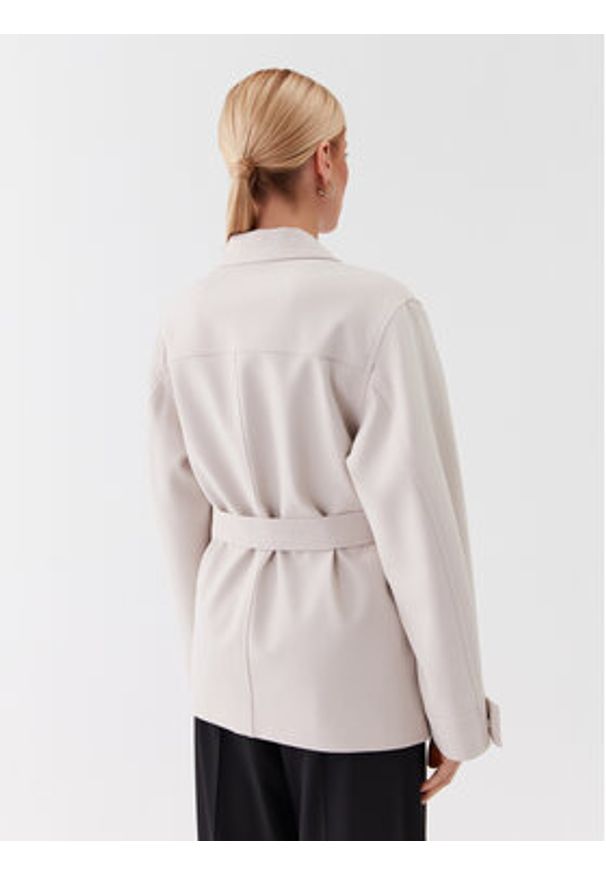 Calvin Klein Płaszcz przejściowy K20K205882 Écru Regular Fit. Materiał: syntetyk